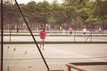 tennis courts in Paris Luxembourg Gardens
