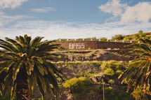 stone wall on a hillside in Tenerife, Spain