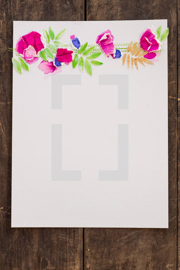 paper flower border 
