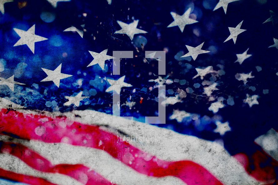 grunge American Flag background 