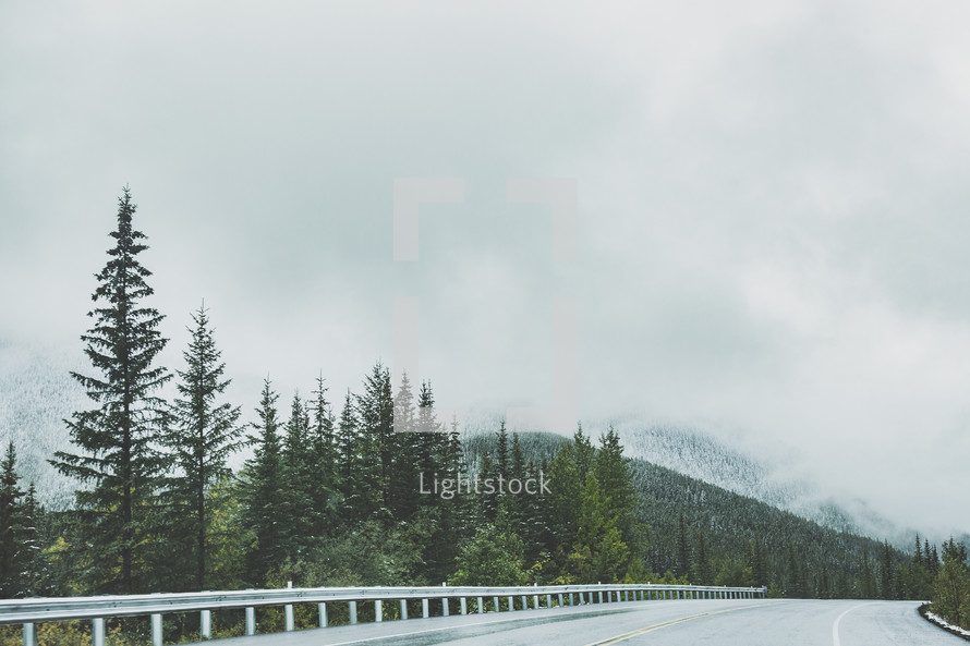 road with a mountain view 