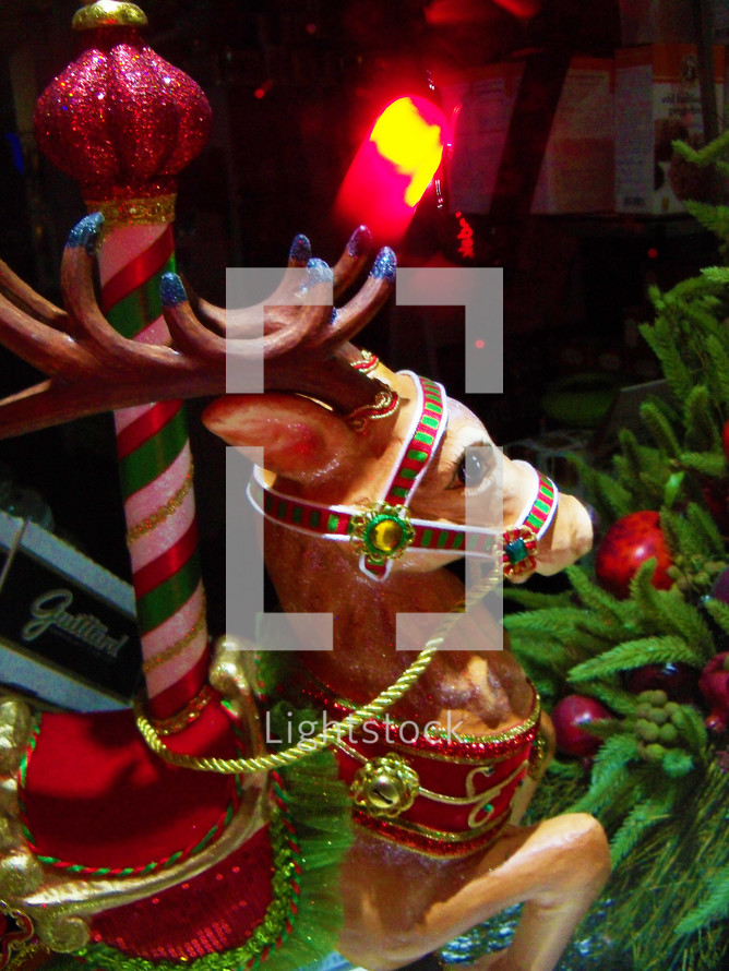 Toy reindeer Christmas decoration