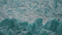Blue Ice In Glaciers National Park In Patagonia - Tilt Up	