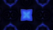 Bright blue diamond patterns from a kaleidoscope - Animation	