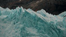 Blue Ice Of The Famous Glacier In Lago Argentino, Patagonia - Close Up