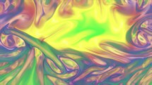 Golden psychedelic liquid background, seamless loop	