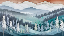 Winter Forest Background
