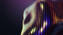 Morphing 3D Blob With Colorful Shiny Texture. Seamless Loop. abstract, closeup	