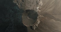 Top down shot of Fuego volcano crater in Guatemala	