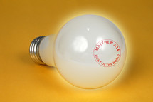 lightbulb and a yellow background 