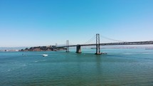 Aerial of Bay Bridge in San Francisco, California