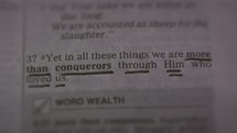 Scripture of Romans 8:37 - More Than Conquerors