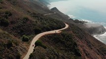 Drone following Highway 1 at West Coast