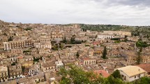 Ancient city of Modica in Sicily in the Italian mountains