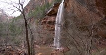 Zion National Park waterfall 