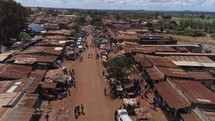 aerial view over a village 