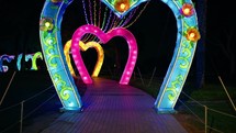 Heart Shaped Lights For A Newlyweds Wedding Sweethearts Road