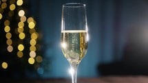 Golden Champagne glass background for New Year 