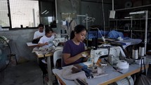 Clothing Factory Women Sewing Third World Asian Poverty Trade Labor