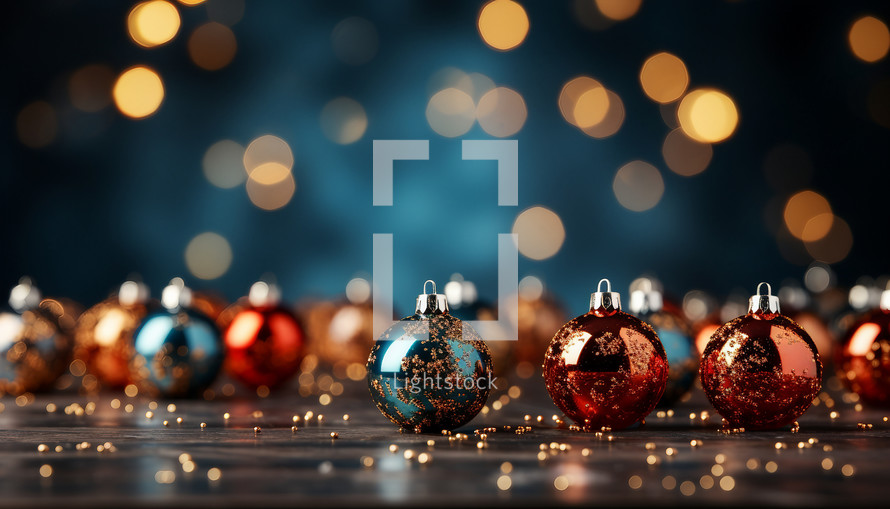 Christmas Background with balls 