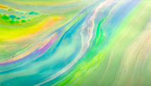 flowing paint effect in blue, green, yellow