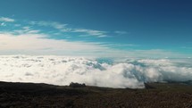 Above Clouds Timelapse on top of Volcano in Maui, Hawaii