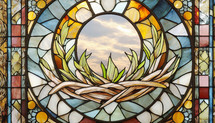 Crown of thorns stained glass