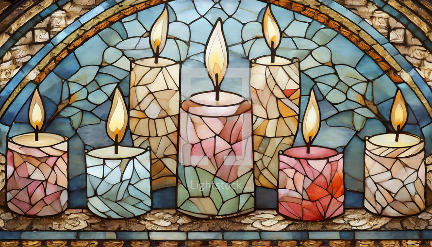 stained Glass Candles