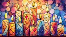 stained glass Candles