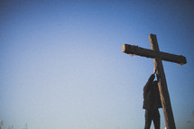 man and a cross