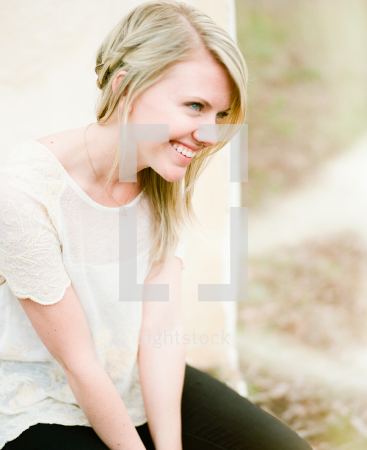 smiling blonde young woman 