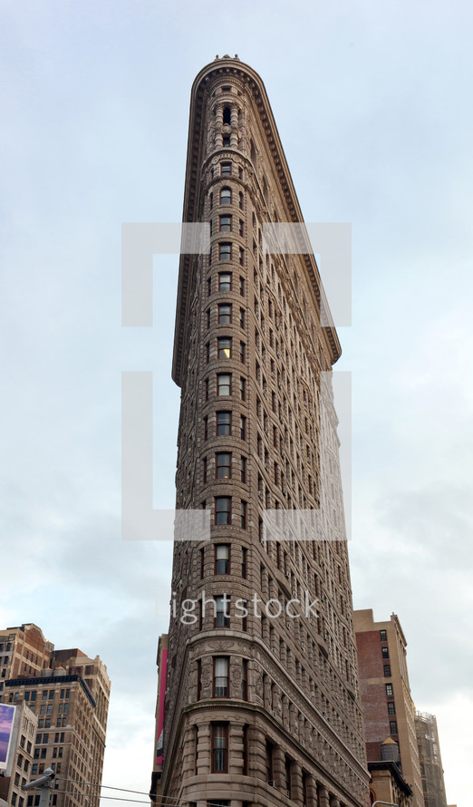 Flatiron building facade. Completed on 1902, it is considered to be one of the first skyscrapers ever built