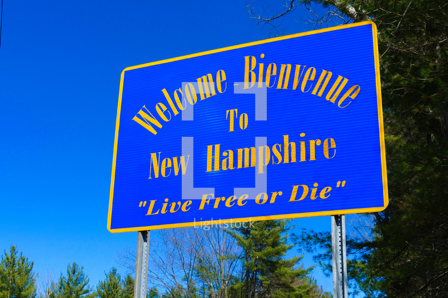 Welcome to New Hampshire sign 