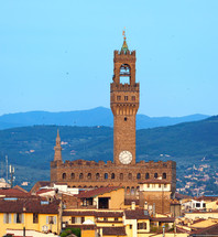 Palazzo Vecchio in Piazza della Signoria, Historic building where there is currently the town hall. Florence, Italy