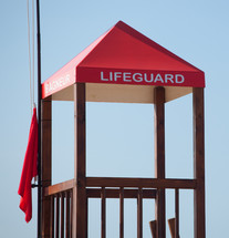 lifeguard tower at a beach 