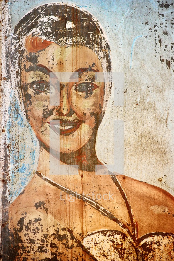 antique painting of a woman 