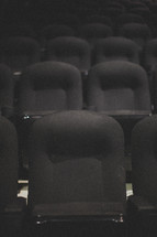 Rows of theater seats.