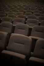 Rows of seats in an auditorium.