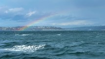 waves and rainbow 