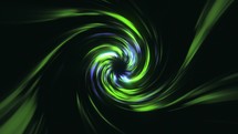 Abstract Green Twirling Vortex - Seamless Looped Animation