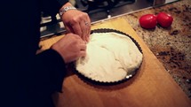 working with pizza dough