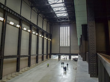 LONDON, UK - CIRCA MARCH, 2009: The Turbine Hall which once housed the electricity generators of the power station is now a huge open public space part of Tate Modern art gallery in South Bank