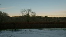 Time Lapse of Sunset Over Snowy Garden, County Wicklow, Ireland