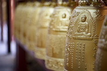 Buddha praying bells