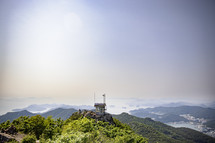 Mountain top view of the Korean coast