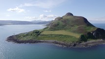 The Holy Isle in Scotland an Aerial View of the Secluded Buddhist Island