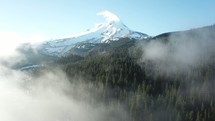 clouds moving over Mount Hood 