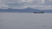 Ship Going Past Great Sugar Loaf and Shankill, County Dublin, from the Sea, Ireland