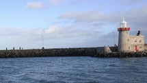 Pan of Howth Harbour, Lighthouse and Ireland's Eye Island