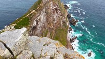 Cape of Good Hope, most southern point large cliffside coastline scenic view of South Africa Cape Town 